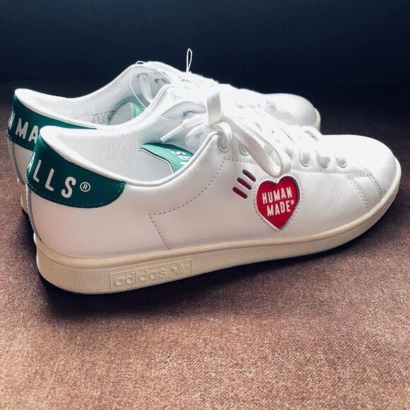 Adidas Stan Smith Human Made Athletic Tennis Shoe White Trainer Mens 9.5 RARE SZ - Picture 5 of 8